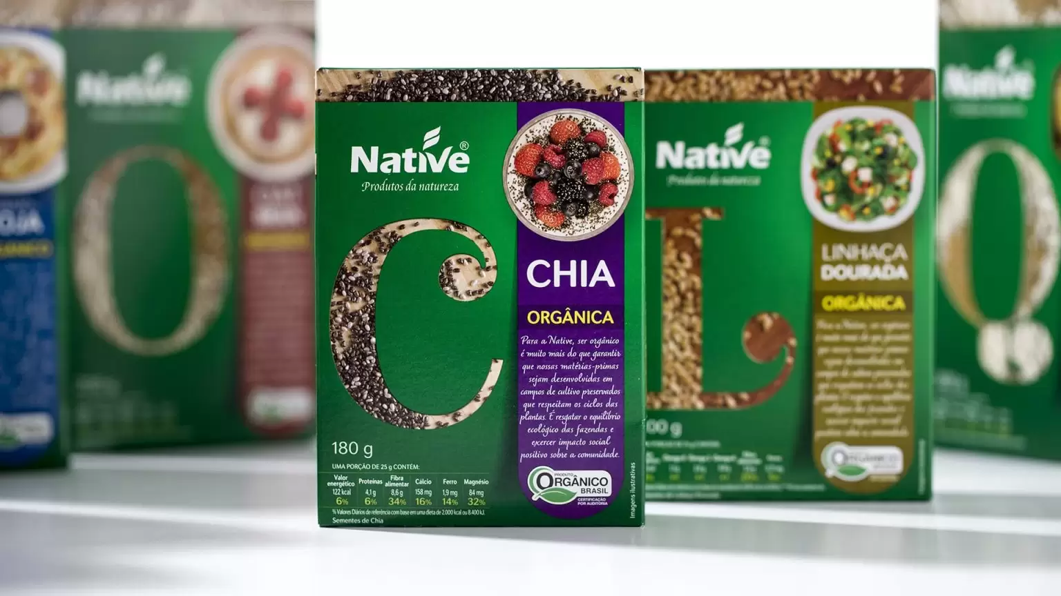 Projeto Design Gráfico Embalagens Native Cereais - Pande