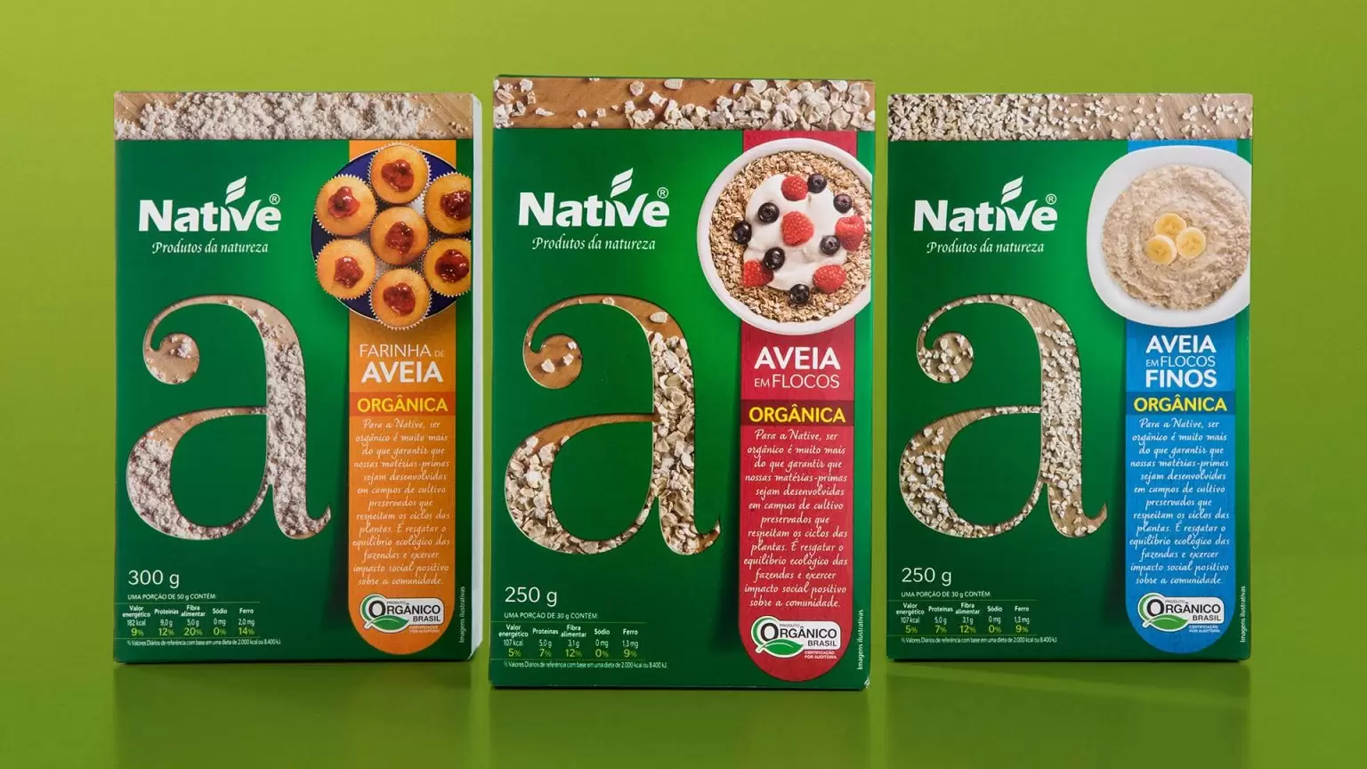 Projeto Design Gráfico Embalagens Native Cereais - Pande